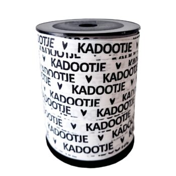 Krullint | Kadootje - Wit/Zwart | 10mm (5m)