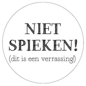 Kado Stickers | Niet Spieken (10 stuks)