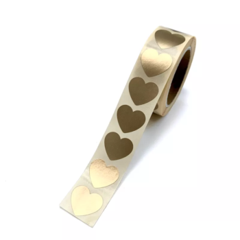 Sluit Stickers | Klein Hartje Goud (50 stuks)