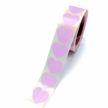 Sluit Stickers | Klein Hartje Lila (50 stuks)