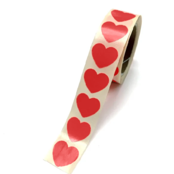 Sluit Stickers | Klein Hartje Rood (50 stuks)