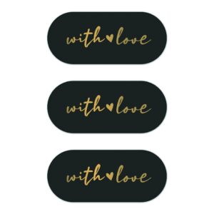 Kado Stickers | Black With Love (10 stuks)