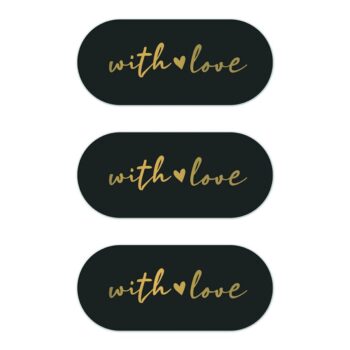 Kado Stickers | Black With Love (10 stuks)