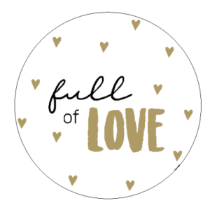 Kado Stickers | Full of Love goldfoil (10 stuks)