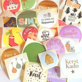 Kado stickers | Mix van 25 Sint Feestdagen stickers