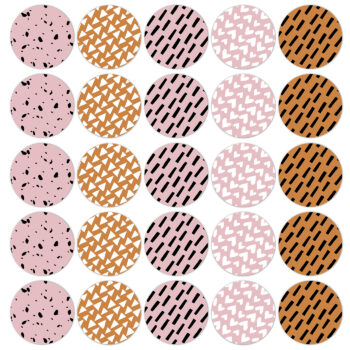 Kado Stickers | Warm Pink Shapes (10 stuks)