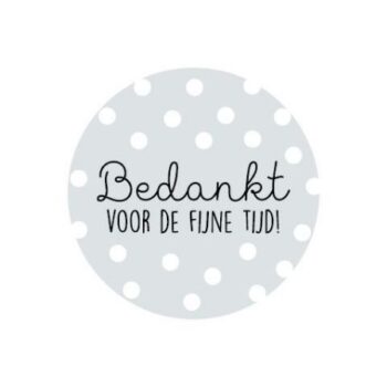 Kado Stickers | Bedankt voor fijne tijd (10 stuks )