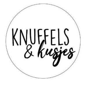 Kado Stickers | knuffels en kusjes zwart (10 stuks)