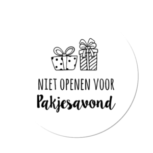Kado Stickers | Niet openen voor pakjesavond (10 stuks)