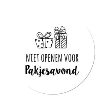 Kado Stickers | Niet openen voor pakjesavond (10 stuks)