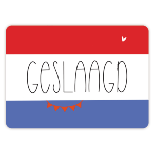 Ansichtkaartje | Geslaagd rood/wit/blauw