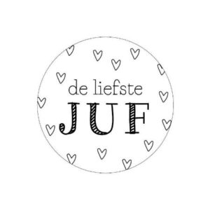 Kado Stickers | De liefste juf  (10 stuks)
