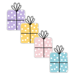 Kado Stickers | Pakjes mix 4 kleuren (12x)