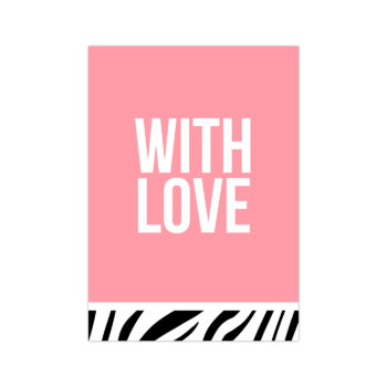 Ansichtkaartje | With Love Neon Roze