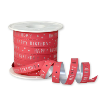 Krullint | happy birthday Donker Roze 10mm (5m)