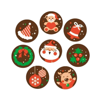 Sluit Stickers | Kerst figuurtjes (50 stuks)