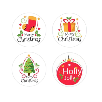 Sluit Stickers | Kerst figuurtjes Helder (50 stuks)