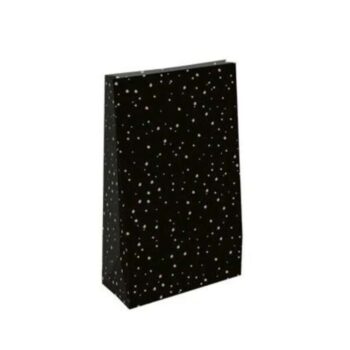 Blokzakje | Confetti dots zwart met goud (S)