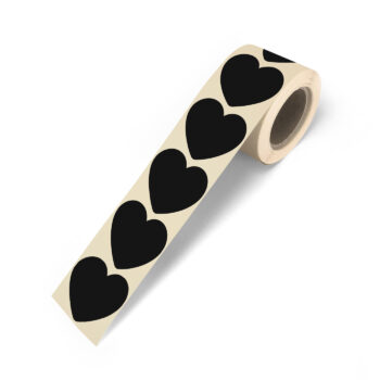 Kado Stickers | Black Hearts Large (10 stuks)