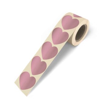 Kado Stickers | Glans Hart RoseGold (10 stuks)