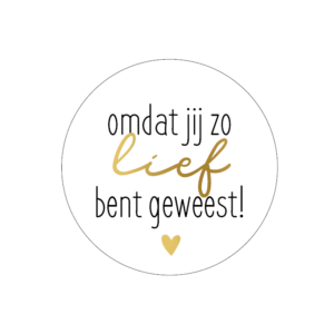 Kado Stickers | Omdat jij zo lief bent geweest (10 stuks)