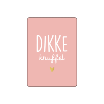 Cadeaukaartje  | Dikke Knuffel Hartje Goldfoil