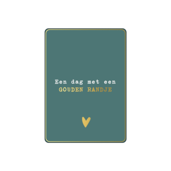 Cadeaukaartje  | Een dag met een gouden randje