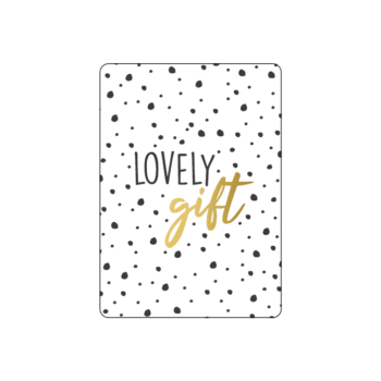 Cadeaukaartje  | Lovely gift - Gold Foil