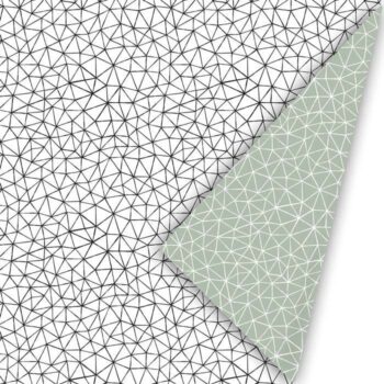 Cadeaupapier dubbelzijdig mint wit met streepjes