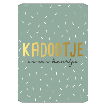 Ansichtkaartje | Kadootje en een kaartje