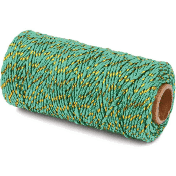 Koord | Petrol / Metallic goud Katoen (5m)