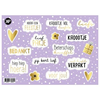 Stickervel | Feest Assorti stickers (vel 16 stuks)