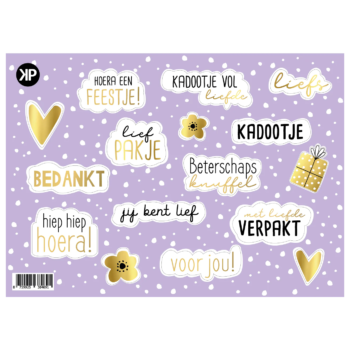 Stickervel | Feest Assorti stickers (vel 16 stuks)