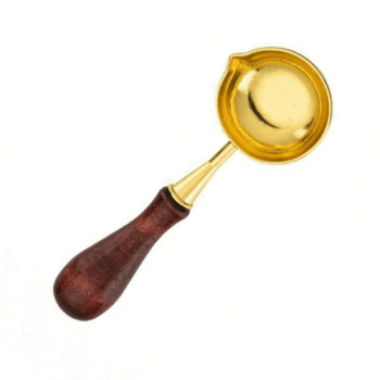 WAX SEAL | Smelt Lepel bruin hout - goud