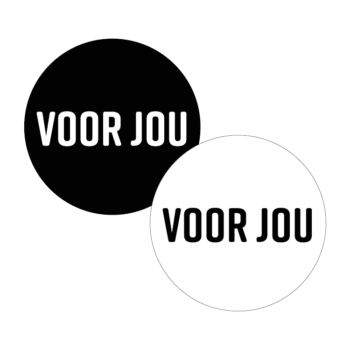 Kado Stickers | Voor Jou Zwart & Wit (10x)