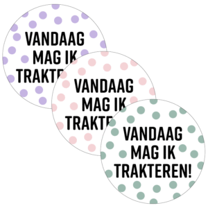 Kado Stickers | Vandaag mag ik trakteren (12x)