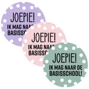 Kado Stickers | Joepie! Ik mag naar de basisschool (12x)