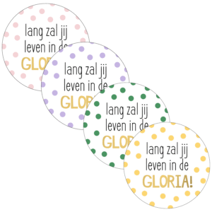 Kado Stickers | Lang zal jij leven in de gloria (12x)