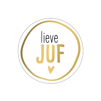 Kado Stickers | Lieve juf - Gold Foil (10x)