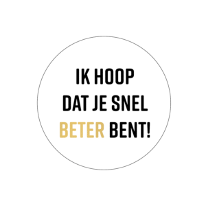 Kado Stickers | Ik hoop dat je snel beter bent! (10x)