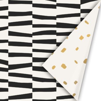 Kadopapier | Bold Lines Chique Zwart-Wit (30cm)
