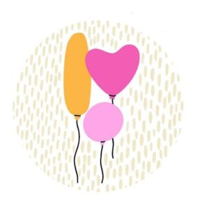 Kado Stickers | Drie verjaardagsballonnetjes (10x)