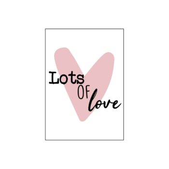 Cadeaukaartje  | Lots of Love - Roze hart
