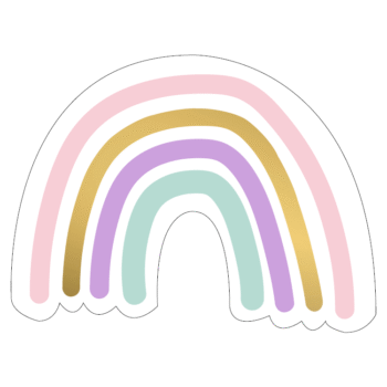Kado Stickers | Regenboog - gold foil (10x)