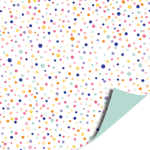 cadeaupapier confetti feest multicolor az mint