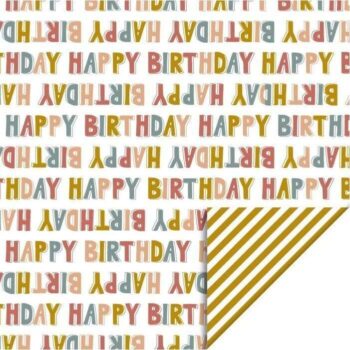 Kadopapier | Happy Birthday streep (30cmx3m)