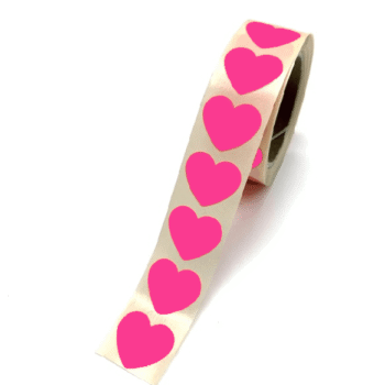 Sluit Stickers | Klein Hartje Fuchsia (50 stuks)