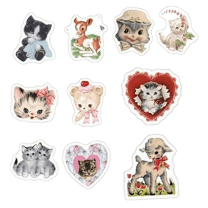 Sluit Stickers | Vintage Retro Dieren (50 stuks)