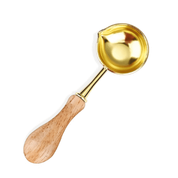 WAX SEAL | Smelt Lepel hout licht - goud