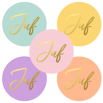 Kado Stickers | Juf - 5 varianten (10stuks)